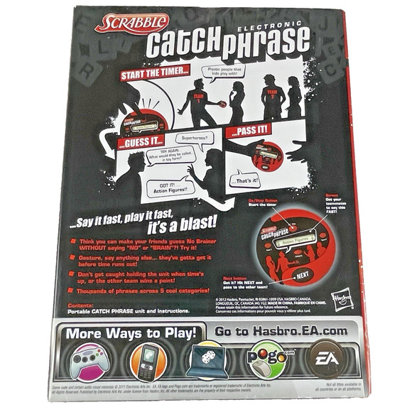 Hasbro Scrabble Electronic Catch Phrase Handheld Electronic Game 4+ Players - Picture 2 of 4